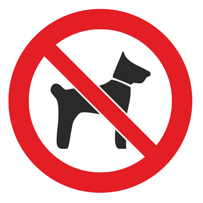 Знак - Запрещается вход с животными Р-14